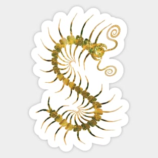 Electric Yellow Centipede Sticker